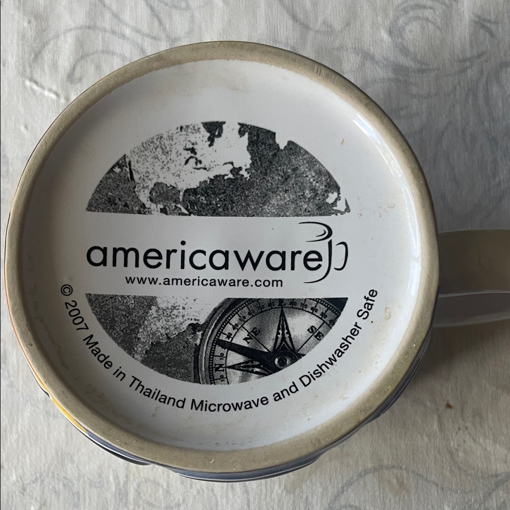 Americaware Cream Ceramic Mug - Picture 2 of 6